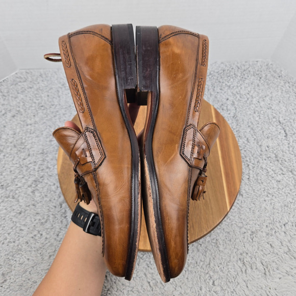 Johnston and Murphy Mens 11W Wide Signature Series Brown Casual Tasseled Loafer main image 4